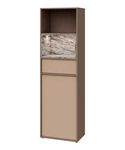 ERY V642 L kancelářská skříň, 1-dveřová/zásuvka/2 niky, 2000x600x400, levá, neutrální